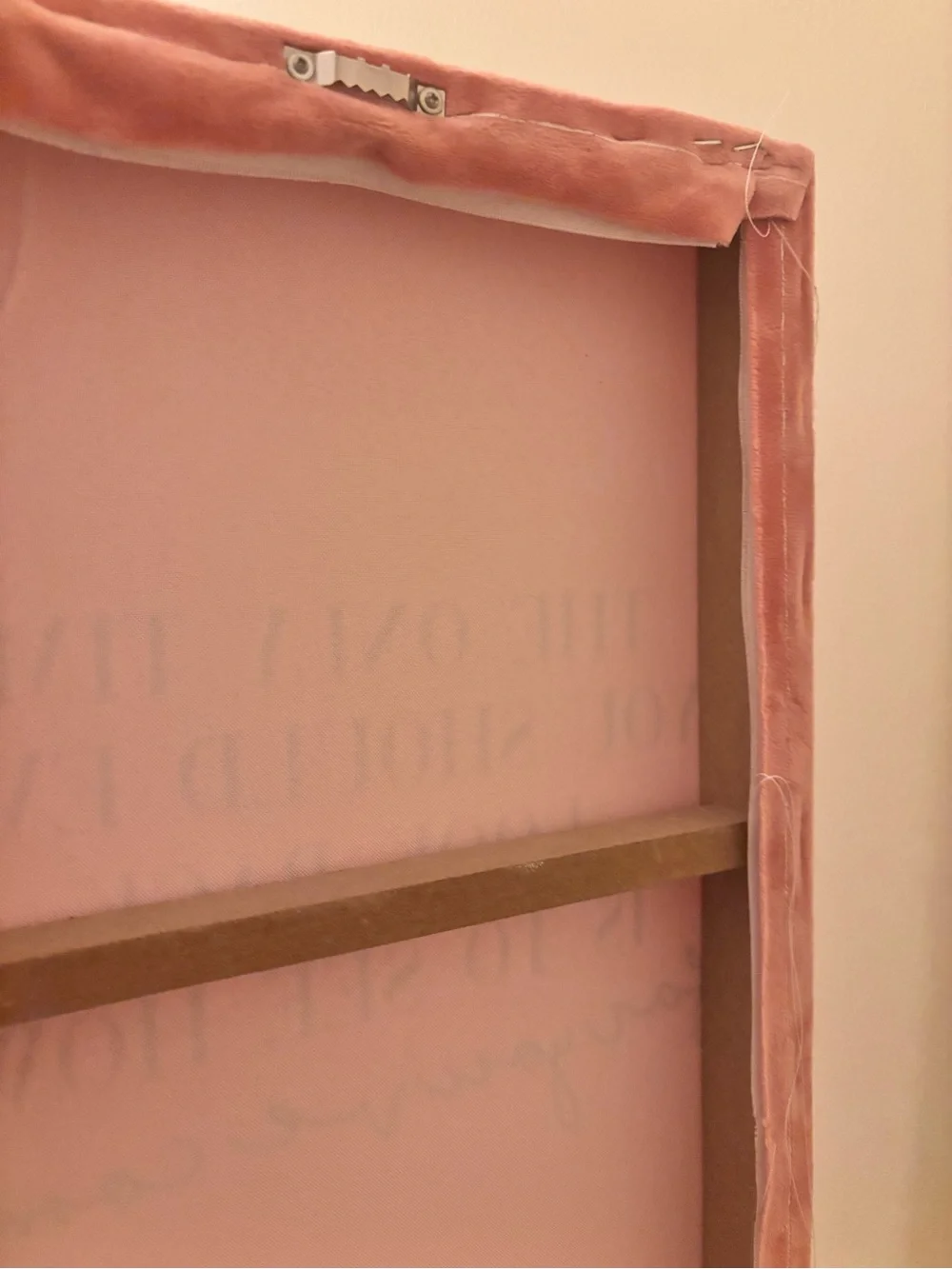 Pink Inspirational Wall Art Canvas with Gold Script